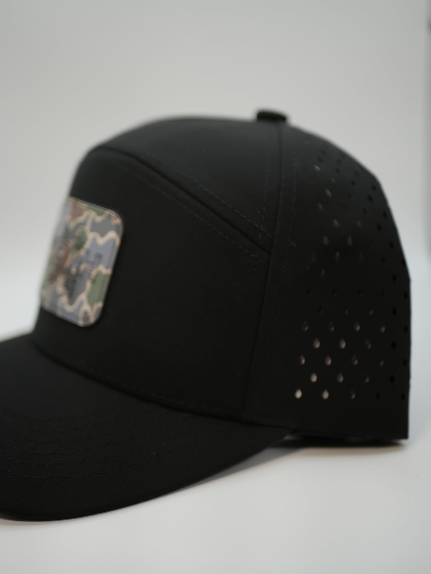 YHWH Camo Patch Rope | 5 panel black Snapback